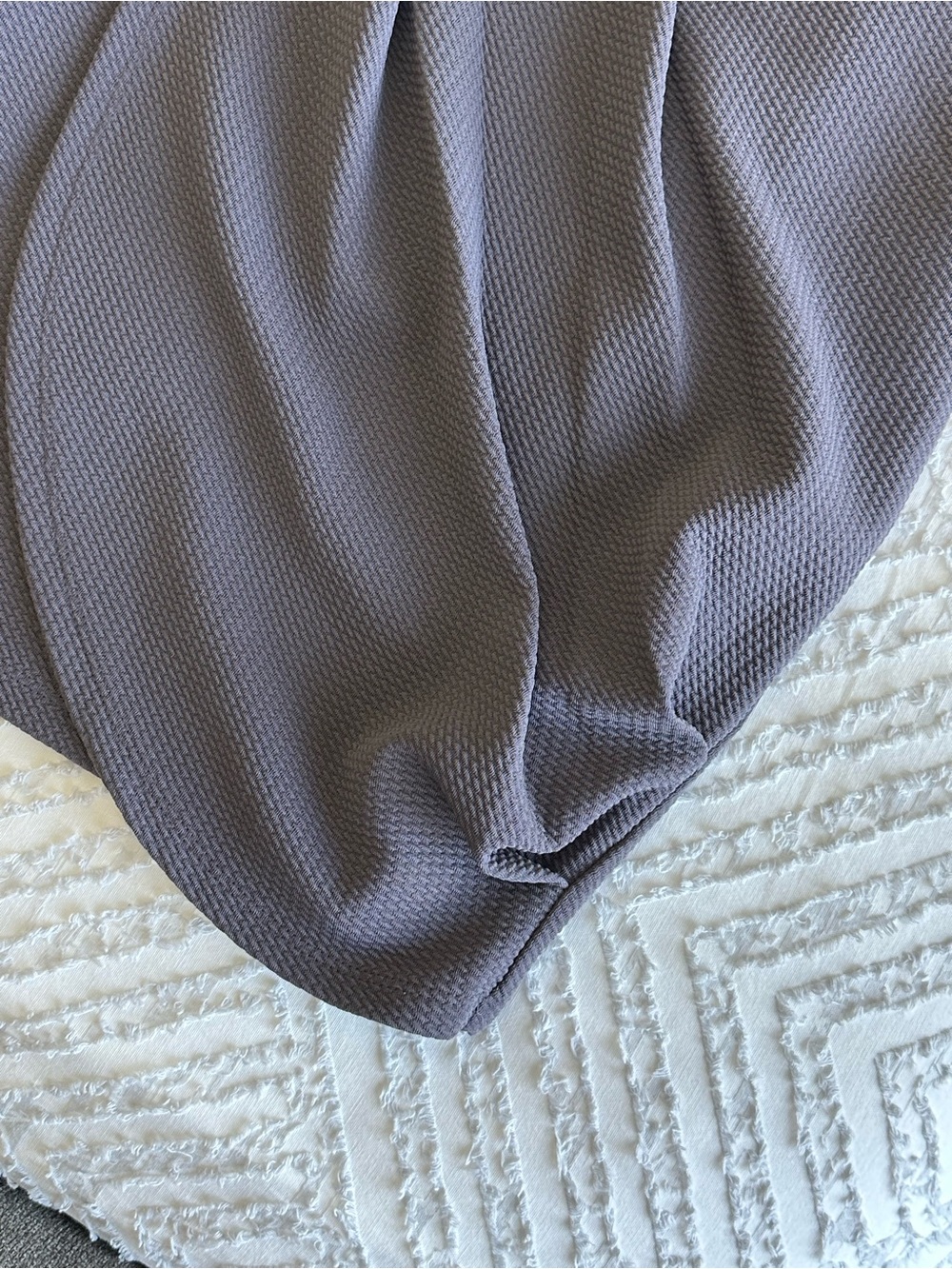 Textured V-Neck Mini Dress - Picture 4 of 5
